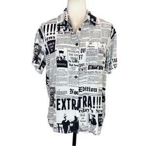 Forever 21 newspaper print shirt